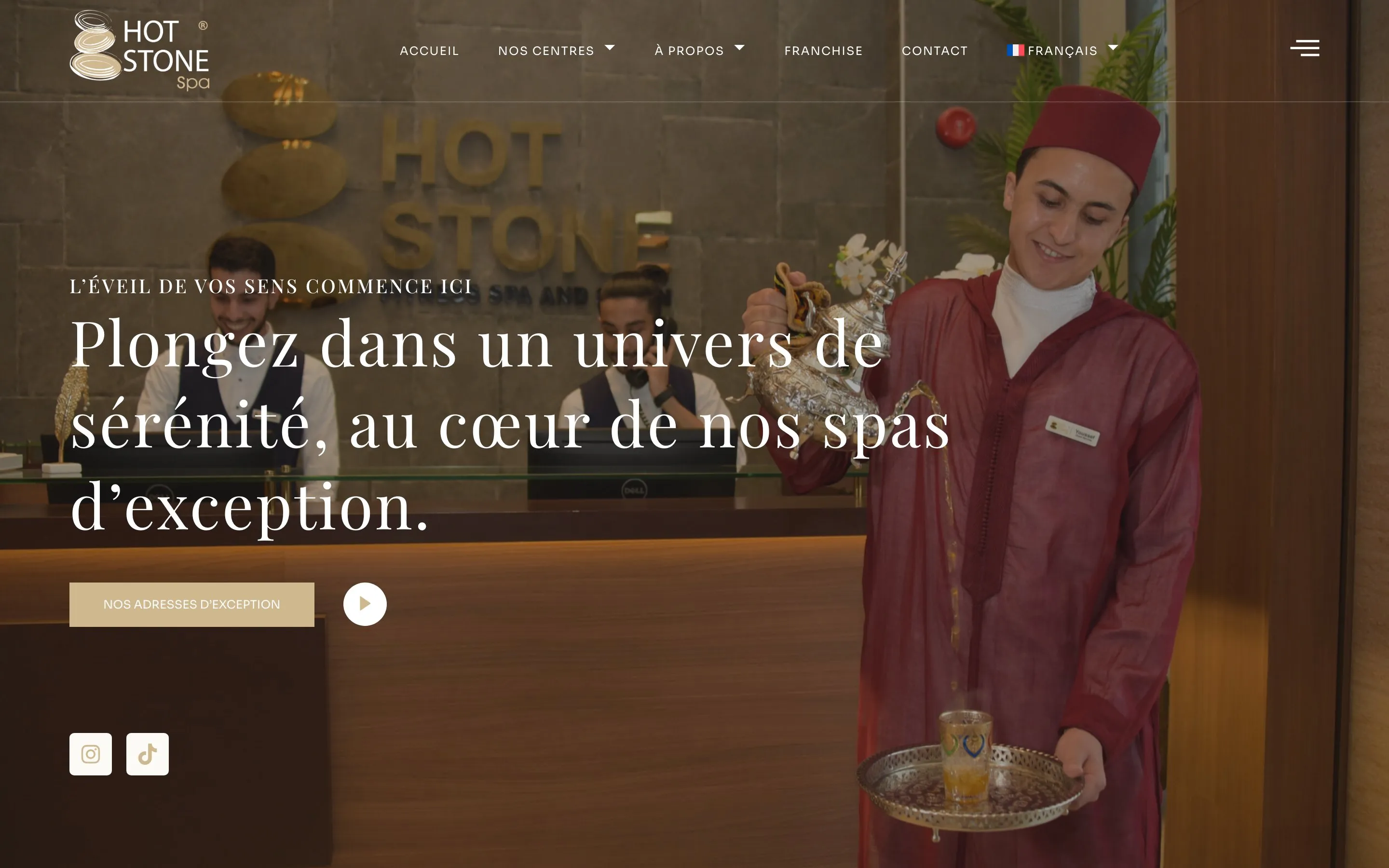 Preview of the Hot Stone Spa website