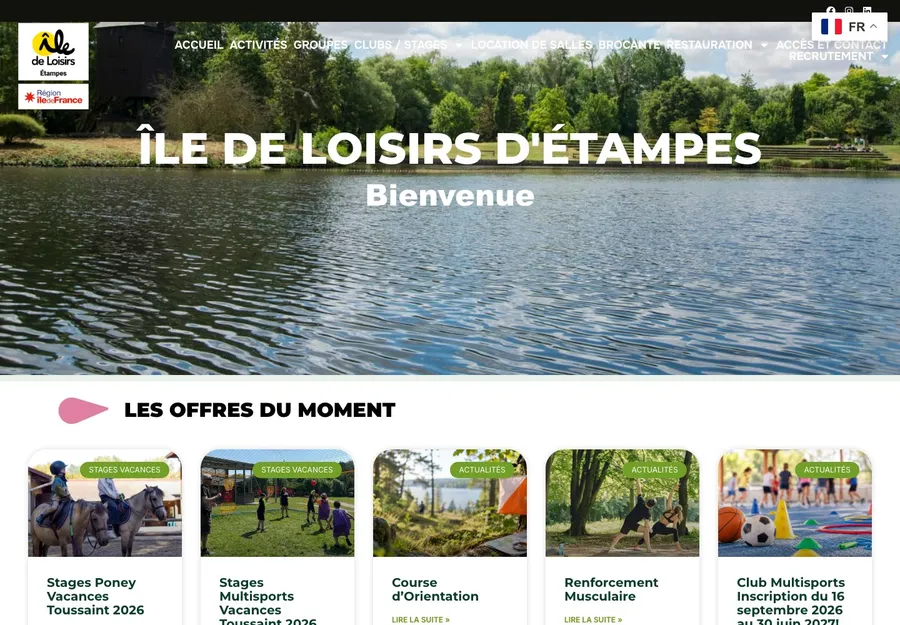 Aperçu du site Île de Loisirs d’Étampes