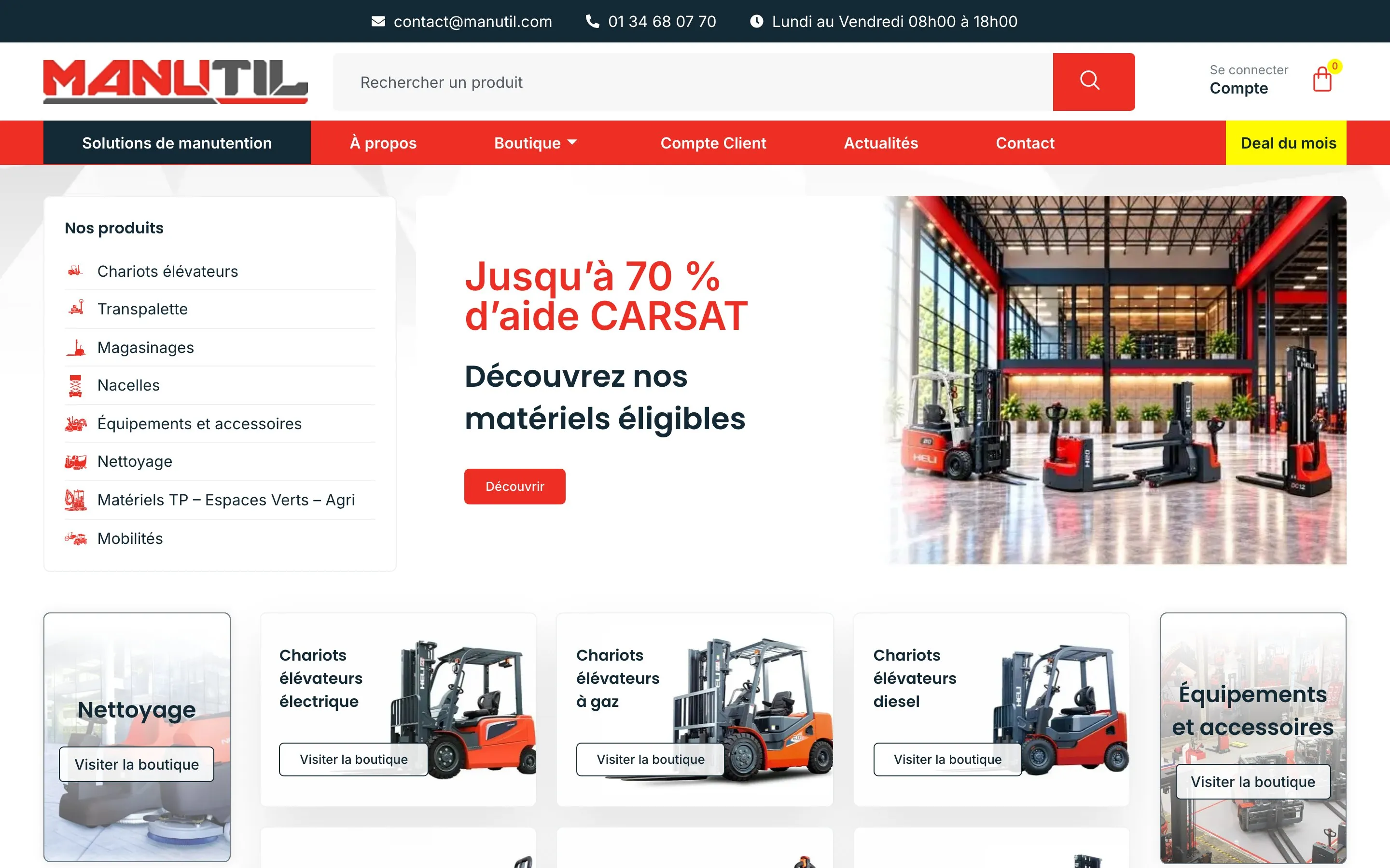Aperçu du site Manutil