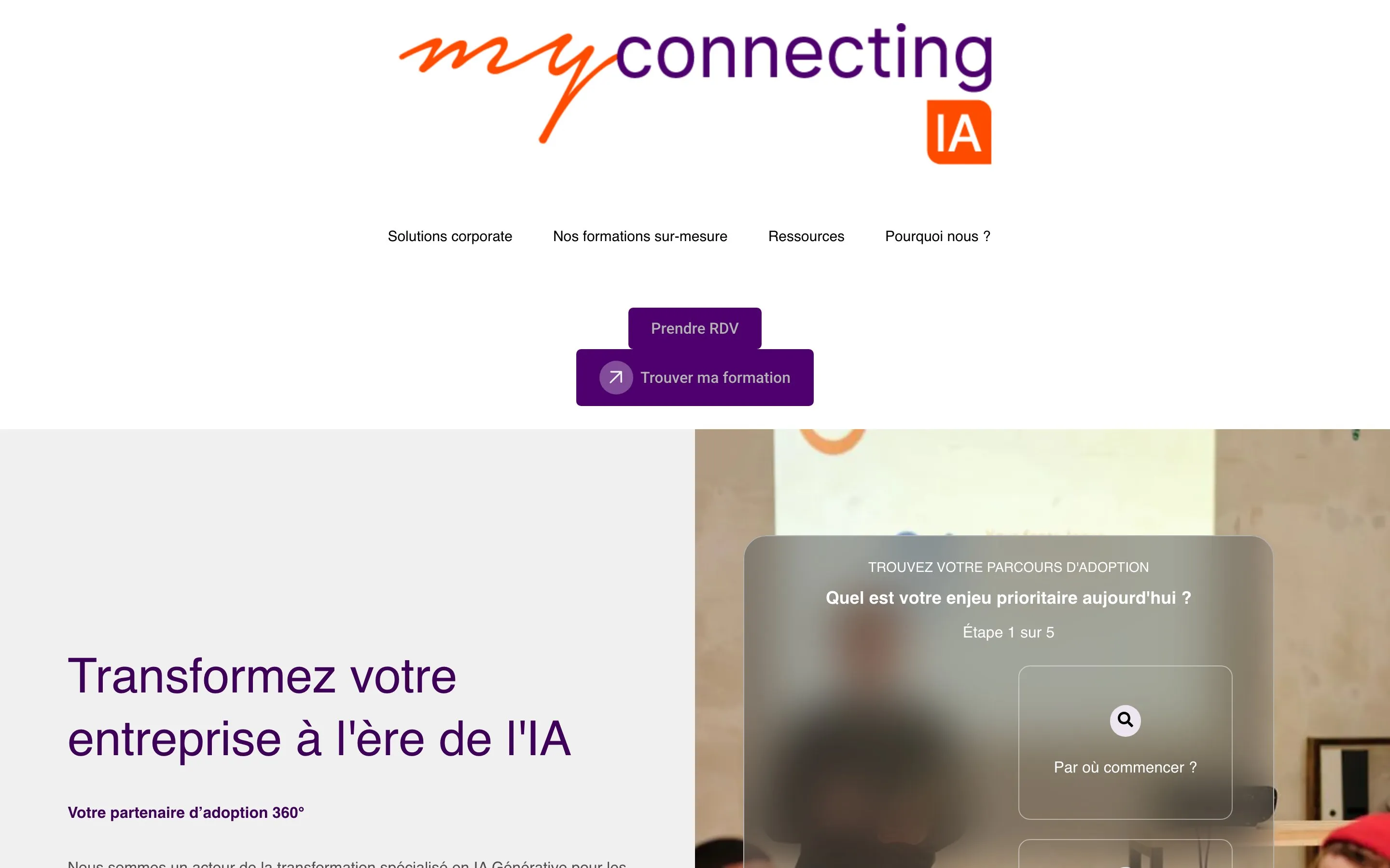 Preview of the MyConnecting website